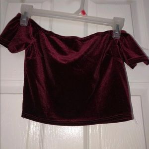 Forever 21 off shoulder crop top